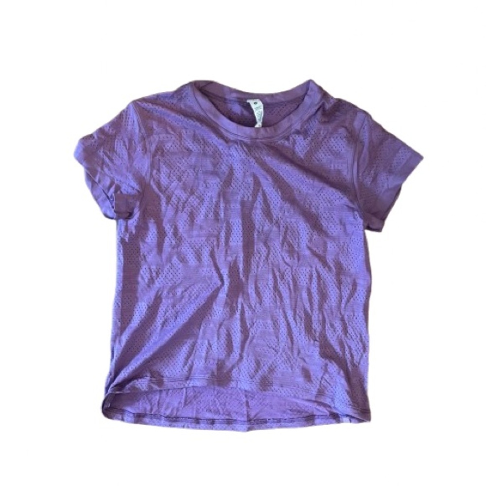 Lululemon Train to Be Short Sleeve Shirt *Camo Dot Camo Wisteria Purple 4 - Picture 5 of 8